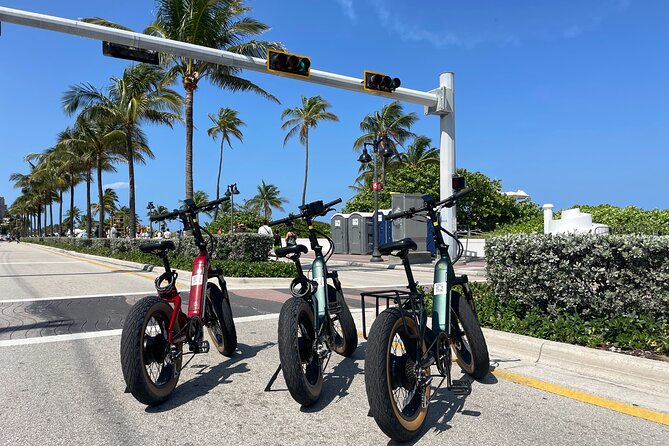 90 min Electric Bike Tour of Fort Lauderdale (min 2) - River Views, Old Trading Posts, and the Red Brick Road Run