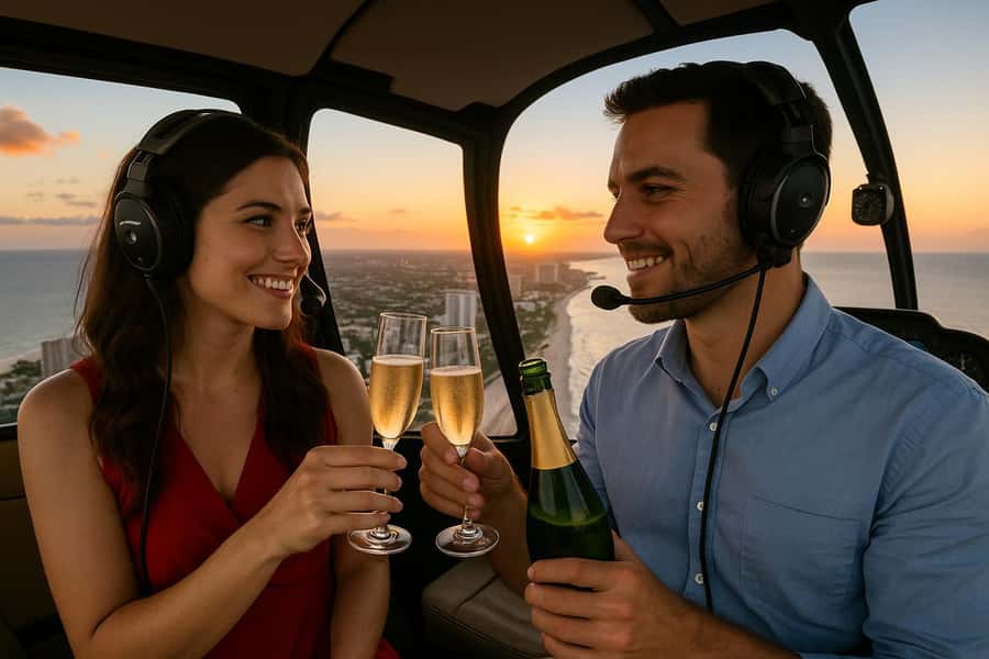 Fort Lauderdale : Romantic Champagne Helicopter Flight Tour - Flying Fort Lauderdale by helicopter: why this feels romantic
