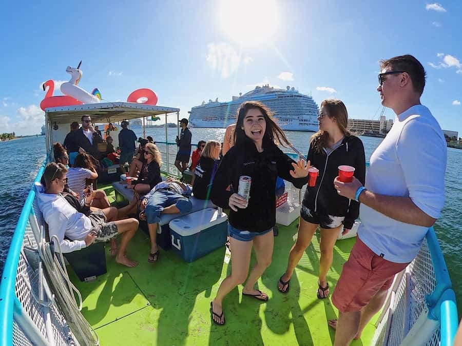 Ft. Lauderdale: Party Boat Tour to the Sandbar with Tunes - Onboard Party Setup: DJ Music, Sound System, and Water Toys