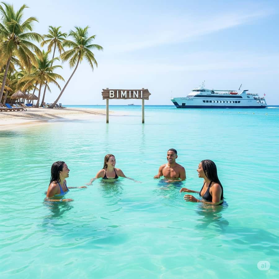 Miami/Ft Lauderdale: Bimini or Grand Bahama Day Trip - Grand Bahama Option: Crystal Beach, Swimming Pigs, and Getting Around