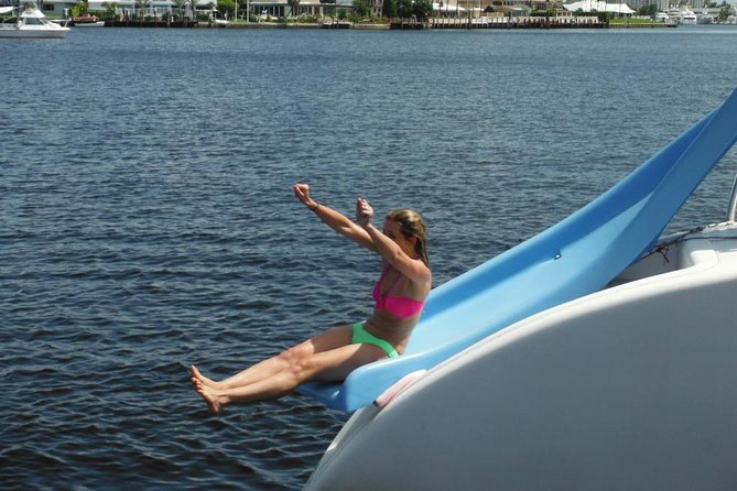Sail & Splash Excursion in Ft. Lauderdale - When it’s time to splash: the slide, trampoline, and giant mat