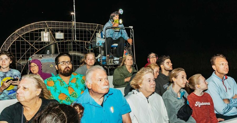 The Everglades: 1-Hour Airboat Night Tour - Chasing American alligator eye-glow: how the night hunt works